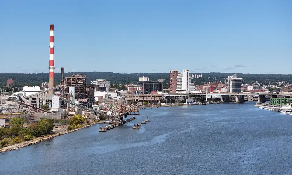 Skyline of Bridgeport, Connecticut in 2025