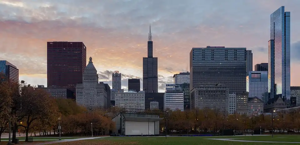 Chicago Skyline, Chicago, Illinois, USA