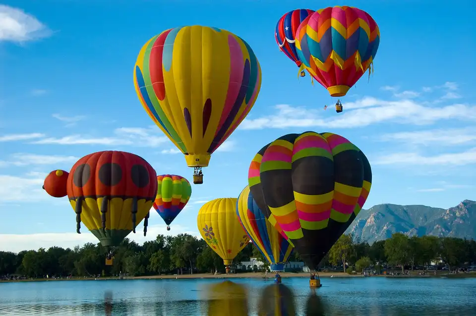 The Saturday morning launch, overlooking Prospect Lake, in downtown Colorado Spr