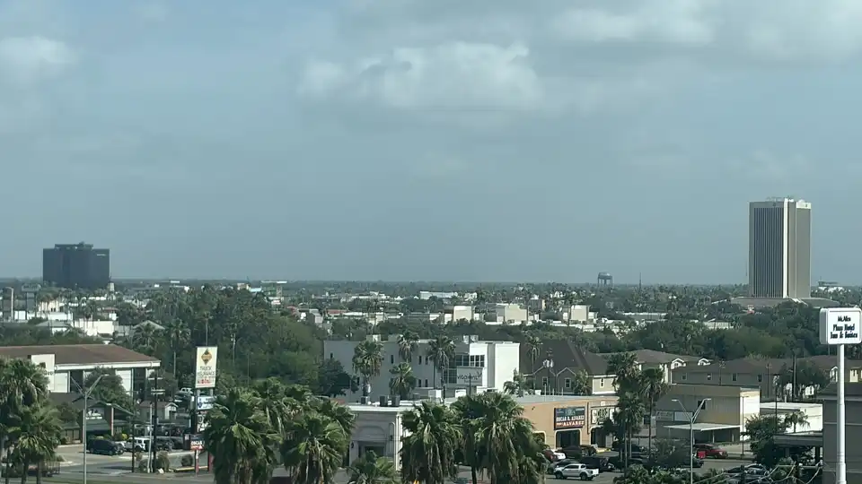 View of downtown McAllen. From left to right: Bentsen Tower; Chase Bank Tower (N